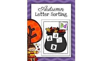 Autumn Theme Letter Sorting Activity