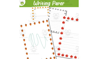Autumn Writing Paper for Preschool and Elementary | 40 Pages with Pump