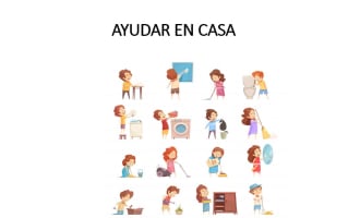 Ayudar en Casa - House help Spanish Flash Cards PowerPoint