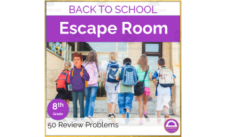 Back to School 8th Grade Math Review Activity| Digital Escape Room