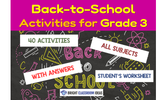 Back-to-School Activities for Grade 3