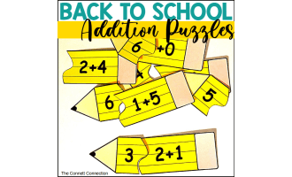 Back to School Addition Puzzles