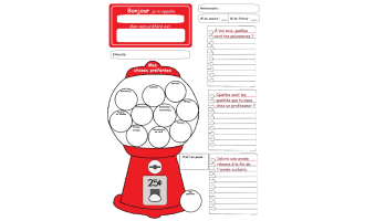 Back to School - All About me - Gumball Activity ( French Version )