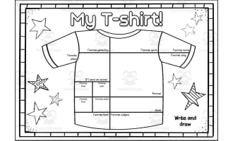 Back to School – All About Me T-Shirt Activity