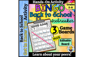 Back to School BINGO Boards