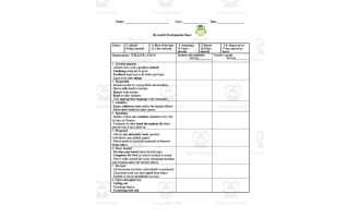 Back to School Biweekly Participation Sheet