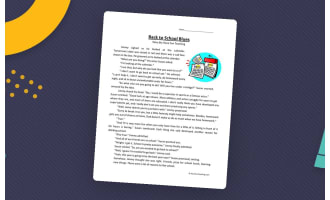 Back to School Blues – Reading Comprehension Sheet