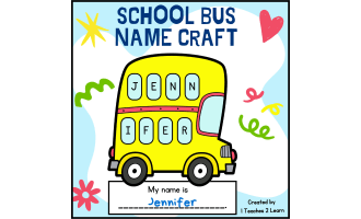 Back to School Bus Name Craft – Pre-K, Kindergarten, and First Grade