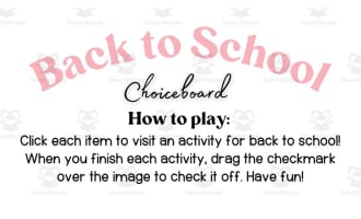Back to School Choiceboard