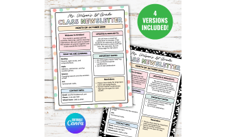 Back To School Classroom Newsletter For Parent Communication