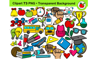 Back to School Clipart – School Supplies Clipart – Classroom Clipart