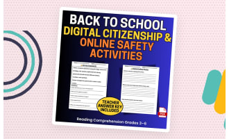 Back to School Digital Citizenship & Online Safety Activities Grades 6