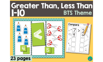 Back to School Great Than, Less Than 1-10