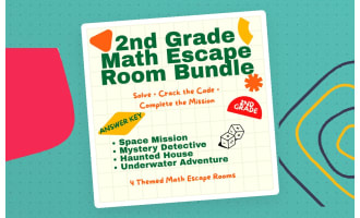 Back to School Math Escape Room Bundle / 2nd Grade Math Centers