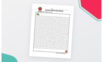 Back to School Maze Worksheet