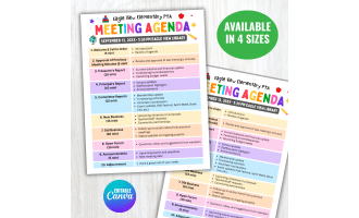 Back to School PTO PTA Meeting Agenda Template for Organized Planning
