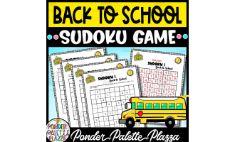 Back to School Sudoku Game + Solution