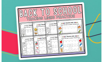 Back To School Tracing Lines Practice | First Day Of School Activities