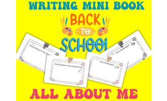 Back to School Writing Mini Book | All About Me Writing Activity
