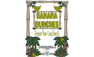Banana Bunches: Greater Than/Less Than 50 Game
