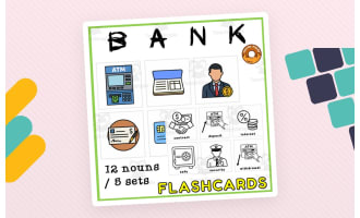 Bank Flash Cards Vocabulary Resource