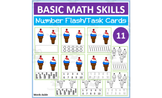 Basic Math Skills | Number Flash Task Cards 11