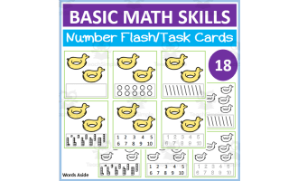 Basic Math Skills | Number Flash Task Cards 18
