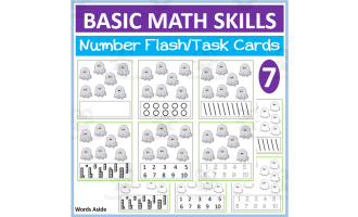 Basic Math Skills | Number Flash Task Cards 7