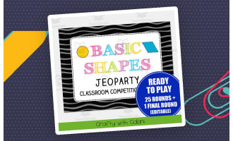 Basic Shape Recognition Jeopardy Classroom Game