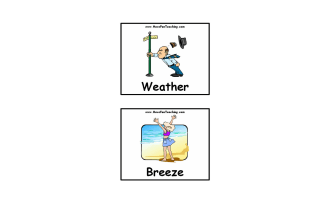 Basic Weather Flash Cards