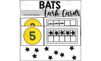 Bats Counting to 10 Tens Frames Task Cards