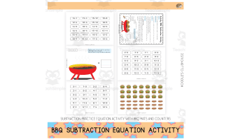 BBQ Subtraction Equation Activity