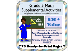 BC Grade 5 Math: Full-Year 5th Grade Real World Math Worksheets