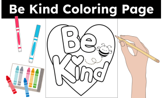 "Be Kind Coloring Page"