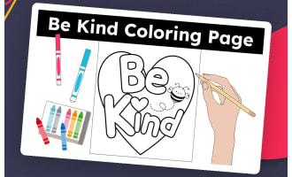 Be Kind Coloring Page – Print and Color