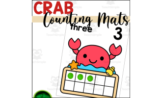 Beach Counting Mats with Tens Frames
