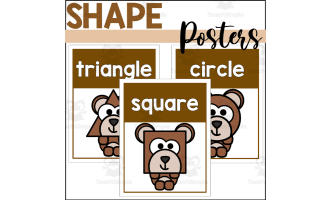 Bear 2D Shape Posters