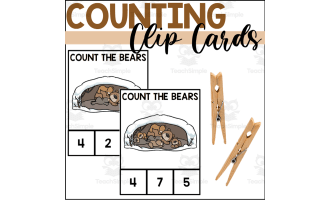 Bear Counting to 10 Clip Cards