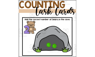 Bear Counting to 10 Fine Motor Task Cards