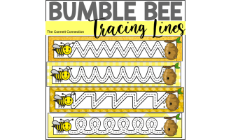 Bee Prewriting Tracing Lines