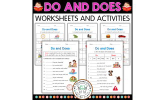 Beginner Do and Does Grammar Activity Worksheets for Grade 2