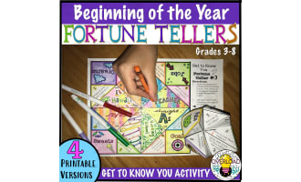 Beginning of Year Fortune Tellers Activity