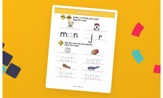 Beginning Reading: Short Vowel Sounds Printable Workbook