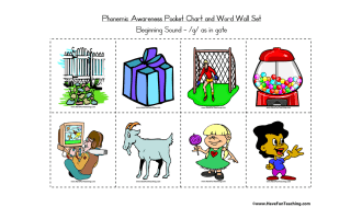 Beginning Sound Letter G Word Wall