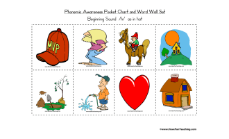 Beginning Sound Letter H Word Wall