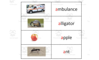 Beginning Sounds Match Cards | Letters A-F