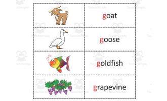 Beginning Sounds Match Cards | Letters G-L