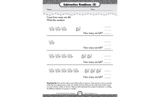 Beginning Subtraction, Number Sentences, Word Problems