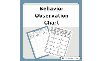 Behavior Observation Chart: Comprehensive Tracking for Diverse Learner