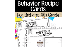 Behavior Recipe Cards For Kids-- SEL Topics and Assessment Tool
